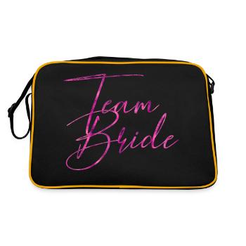 Team Braut - Retro Tasche - Schwarz/Gold - Hinten