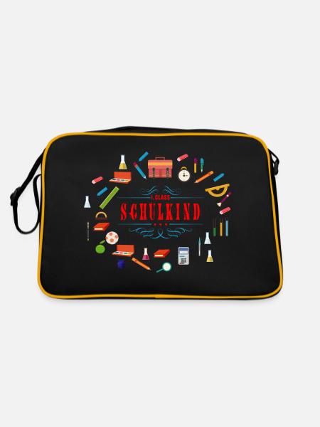 schulkind_02201601 - Retro Tasche - Schwarz/Gold