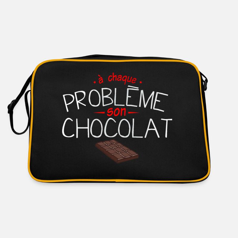 probleme chocolat humour tablette citation drole Sac Retro