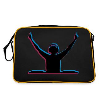 DJ effet 3D - Sac Retro - noir/or - Dos