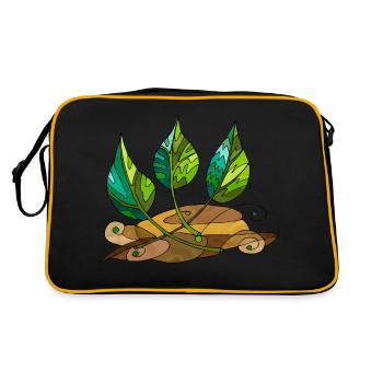 Leaves - Retro Bag - black/gold - Back