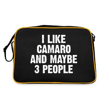 J'AIME CAMARO ET PEUT ÊTRE 3 PERSONNES W - Sac Retro - noir/or - Dos