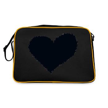 Coeur noir brûlant - Sac Retro - noir/or - Dos