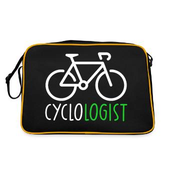cyclologist / humour sport cyclisme vélo - Sac Retro - noir/or - Dos