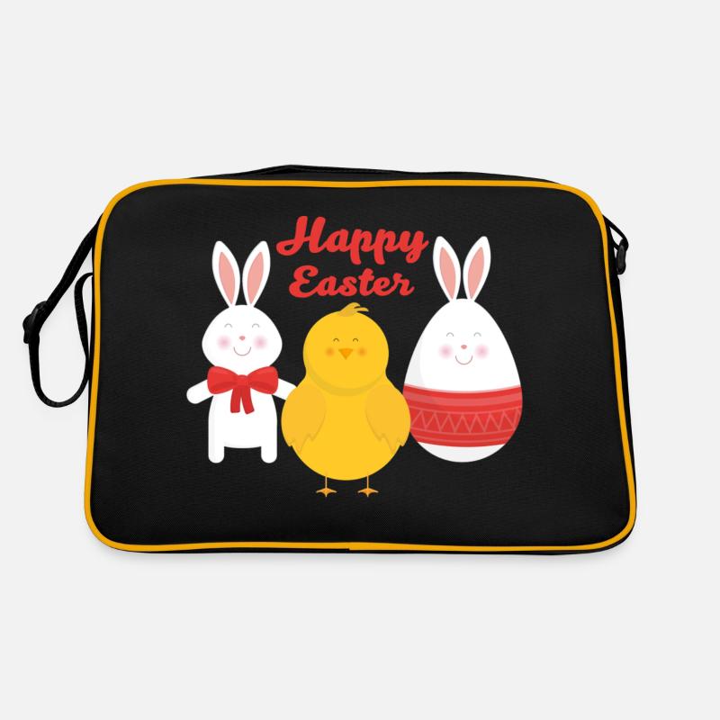 Happy Easter - Sac Retro - noir/or