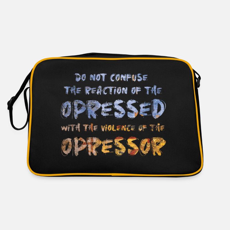 Widerstandsphrasen - Retro Tasche - Schwarz/Gold