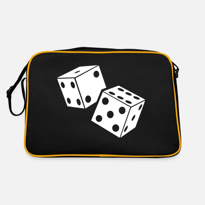 Kniffel - Retro Tasche - Schwarz/Gold