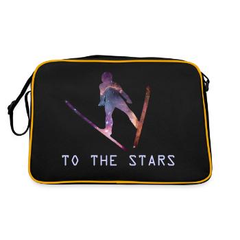 Saut à ski vers les étoiles - Sac Retro - noir/or - Dos