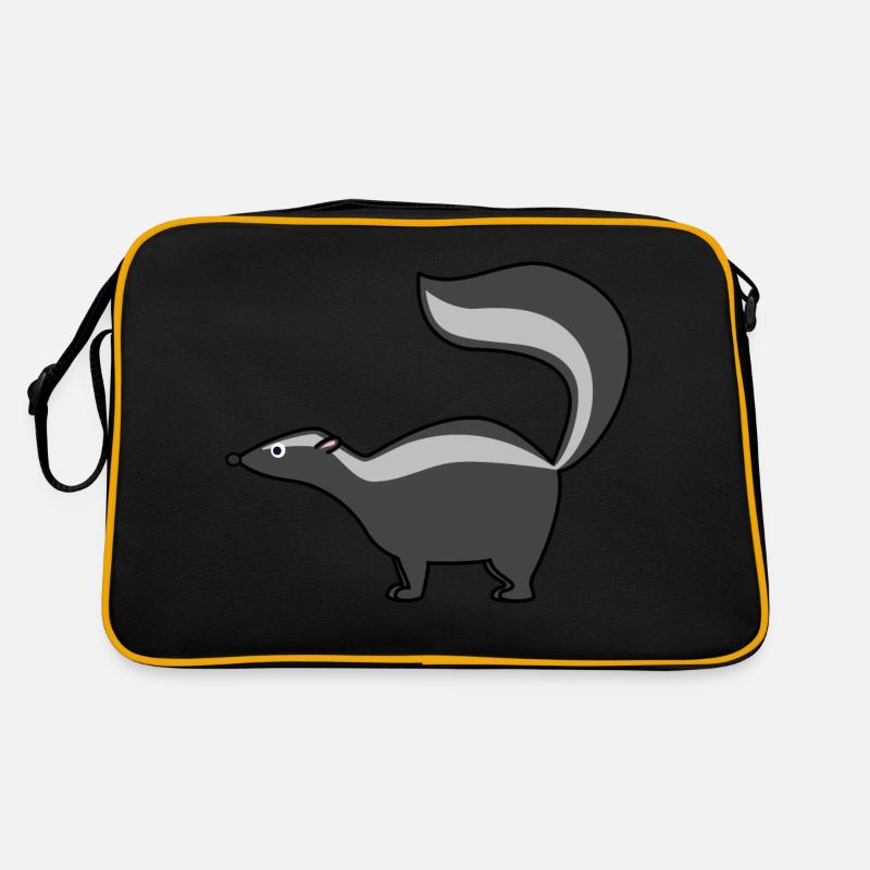 Stinktier - Retro Tasche - Schwarz/Gold