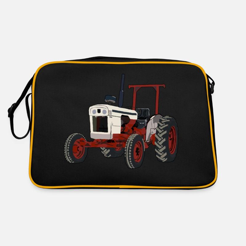 White tractor Retro Bag