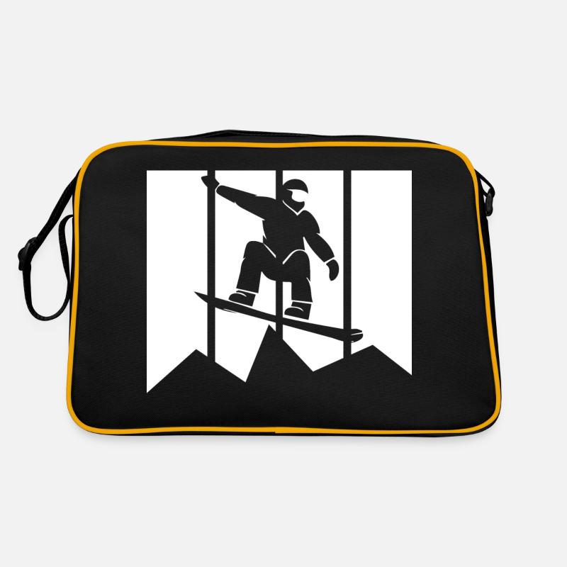 Snowboard Snowboarder Sac Retro