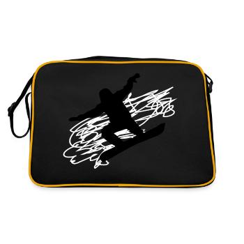Snowboard Snowboarder - Sac Retro - noir/or - Dos