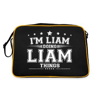 liam - Retro Bag - black/gold - Back
