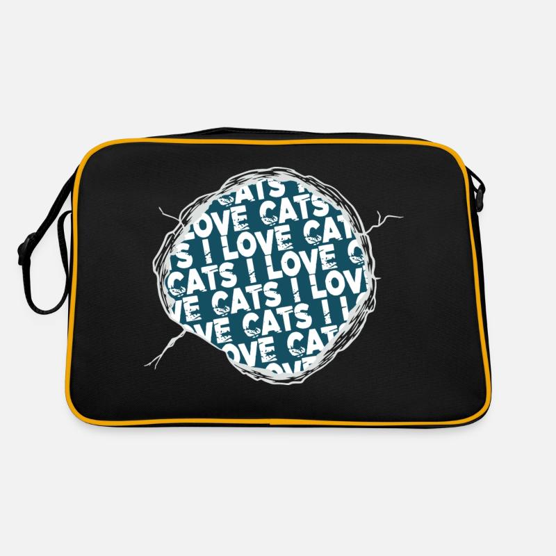 mammifère amusant déclaration géniale maison chat de compagnie chat Sac Retro