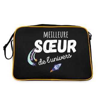 meilleure sœur de l'univers cadeau sœur - Sac Retro - noir/or - Dos