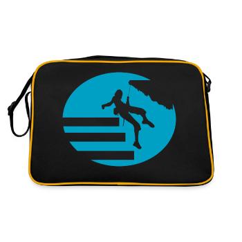 Bouldern Klettern Climbing - Retro Tasche - Schwarz/Gold - Hinten