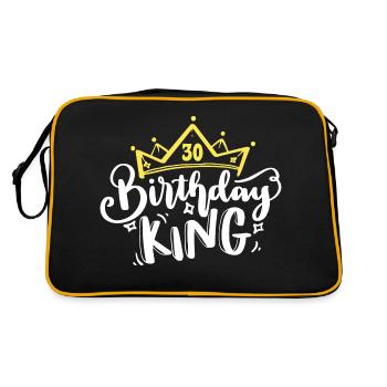 Birthday King 30 years 30th birthday King Crown - Retro Bag - black/gold - Back