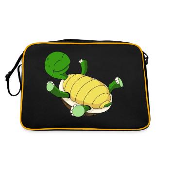 Turtle on its back - Retro Bag - black/gold - Back