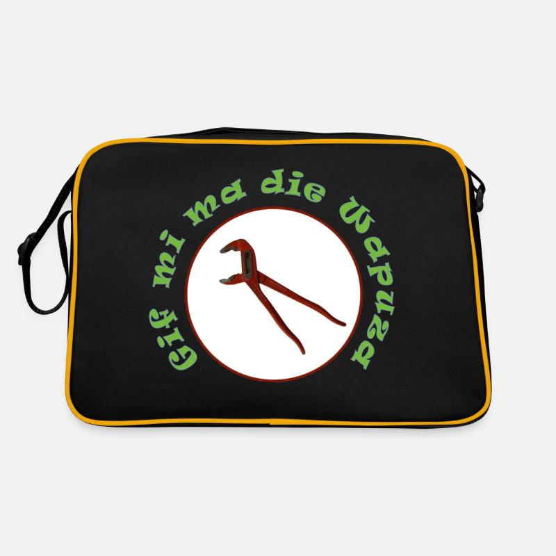 Wapuza - Retro Tasche - Schwarz/Gold