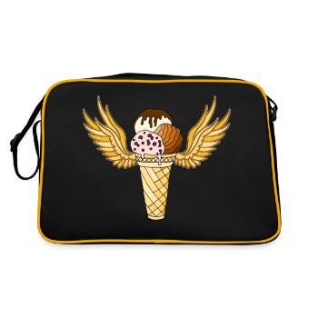 Eis - Retro Tasche - Schwarz/Gold - Hinten