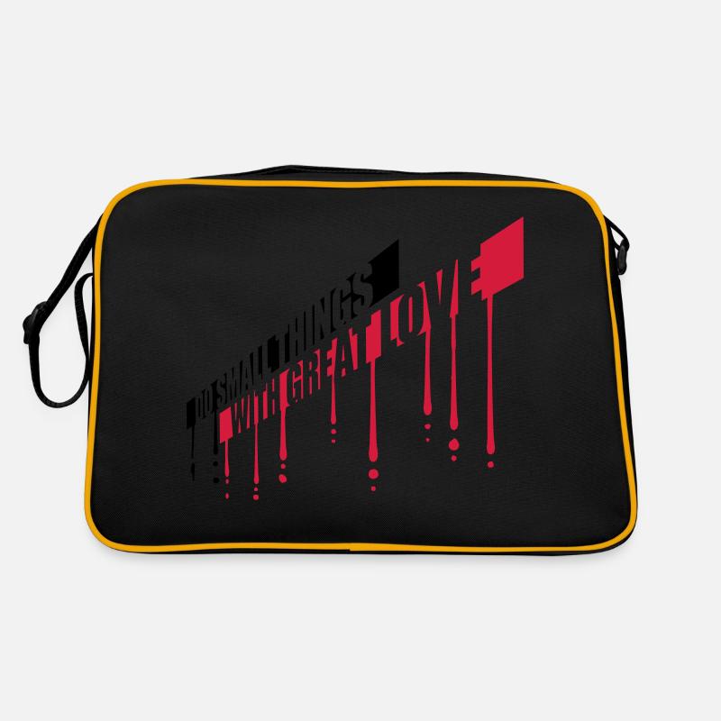 Zitat do small things Retro Tasche