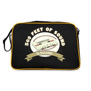 Sound - Oldschool - Retro Tasche - Schwarz/Gold - Hinten