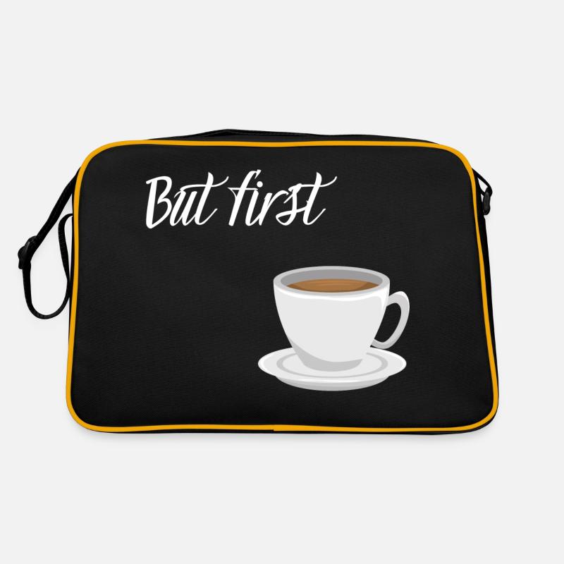 First Coffee - Coffee Design - Retro Bag - black/gold