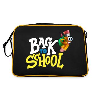 Back To School / Bonne Rentrée Scolaire - Sac Retro - noir/or - Dos
