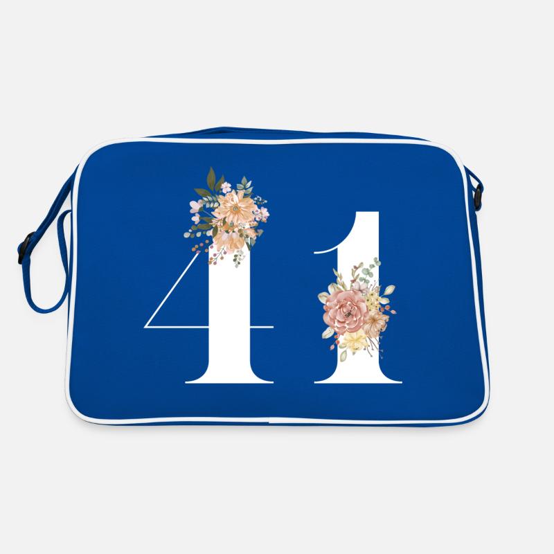 41e anniversaire fleuris (Cadeau de 41 ans) Sac Retro