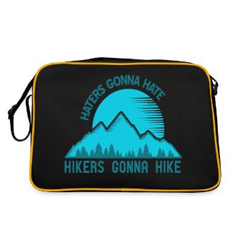 Haters Gonna Hate Hikers Gonna Hike Retro Cool - Retro Bag - black/gold - Back