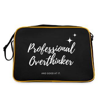 Professional Overthinker and good at it - Retro Bag - black/gold - Back