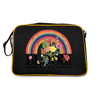 bloom where you are planted Rainbow Blooms - Retro Bag - black/gold - Back