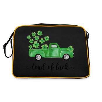 Happy St. Patrick´s Day Saint Patrick Irland Irish - Retro Tasche - Schwarz/Gold - Hinten