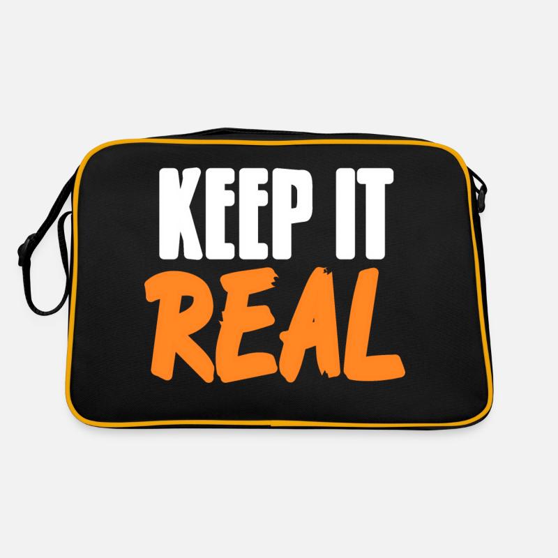 Keep It Real Cool Retro Hip Hop Designs T-Shirt Retro Tasche