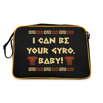 Antike Griechische Mythologie und Griechisches - Retro Tasche - Schwarz/Gold - Hinten