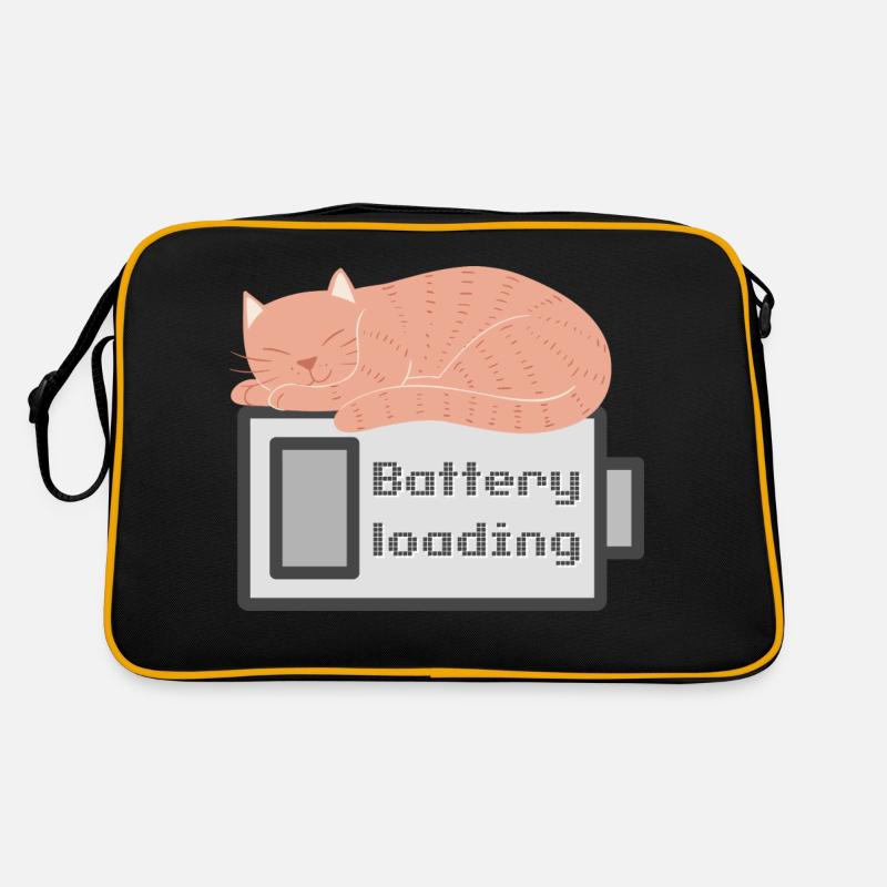 BATTERY LOADING CAT Retro Tasche