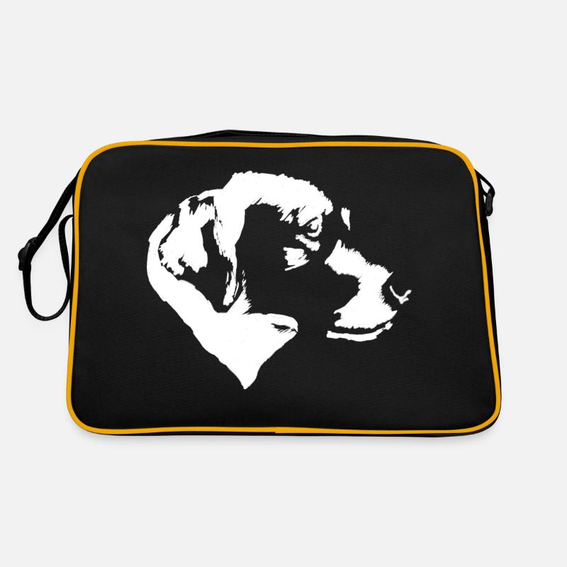 Einfarbiger Labrador Retriever im Profil Retro Tasche