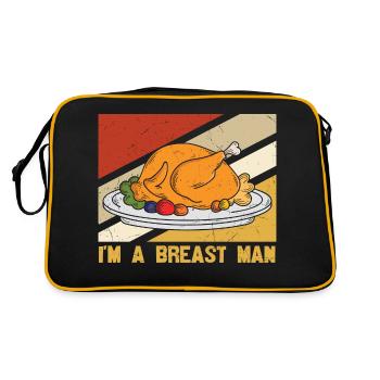I'am a breast man - Funny Turkey - Sac Retro - noir/or - Dos