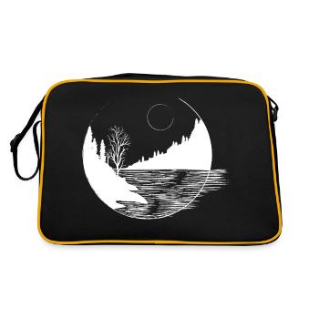To the Mountains - Retro Bag - black/gold - Back