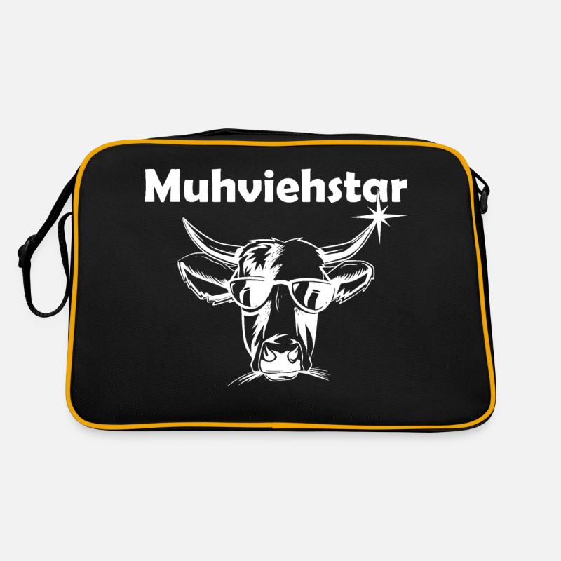 Muhviehstar - Bauer Kühe Witzig Retro Tasche