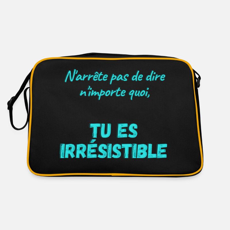 N'arrête pas de dire n'importe quoi... - Sac Retro - noir/or