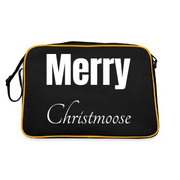 deer cool bear beach holiday canadian dork - Retro Tasche - Schwarz/Gold - Hinten
