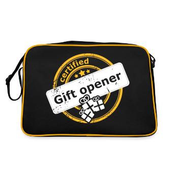 Ouvre-cadeau certifié - Sac Retro - noir/or - Dos