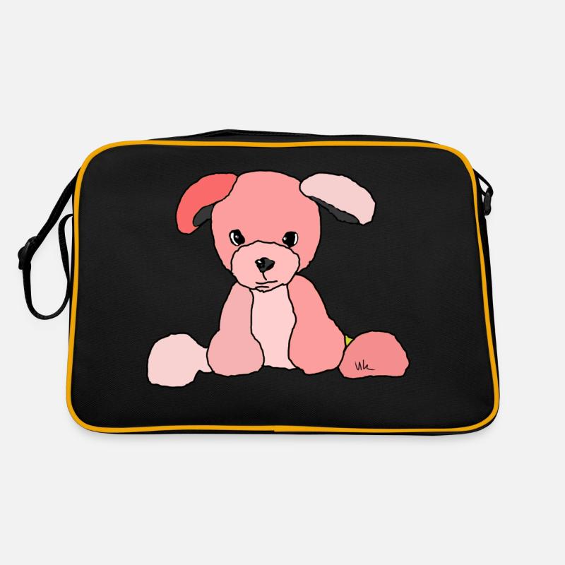 Hund Comic - Retro Tasche - Schwarz/Gold