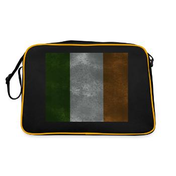 Drapeau irlandais, drapeau irlandais, design vintage - Sac Retro - noir/or - Dos