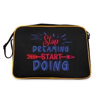 Stop Dreaming Start Doing Motivation Winner Make - Retro Bag - black/gold - Back