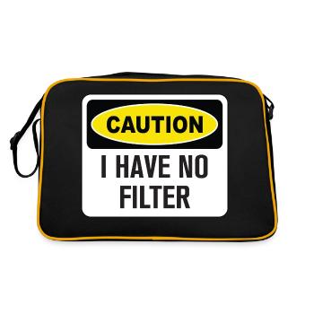 Drôle de prudence je n’ai pas de filtre - Sac Retro - noir/or - Dos