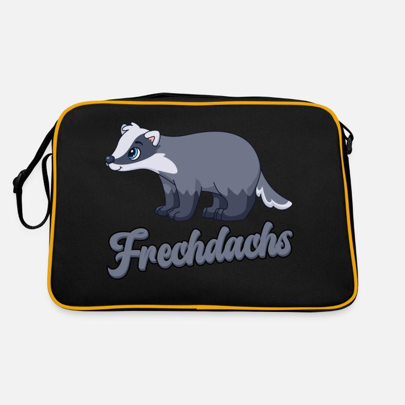 Lustiger, Süßer Dachs, Frechdachs, Retro Tasche