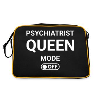 Psychiatrist Queen Mode OFF - Retro Bag - black/gold - Back