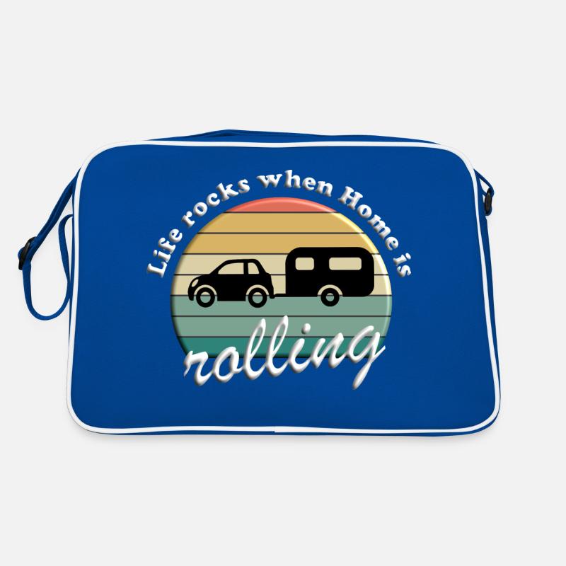 Life rocks when home is rolling Retro Tasche